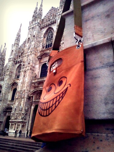 The plastic Leather Bag in Milan