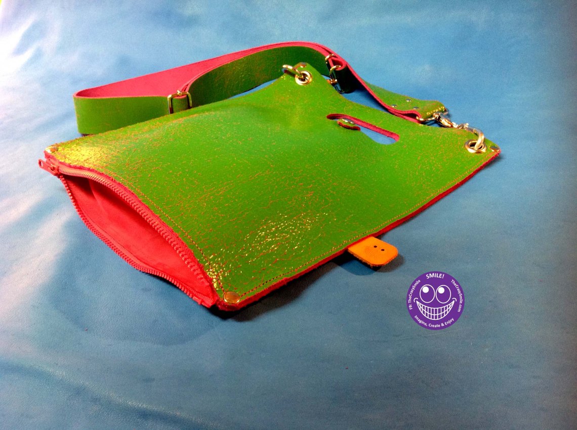 Leater Plastic Bag Disco zipper open