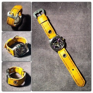 Yellow watch strap