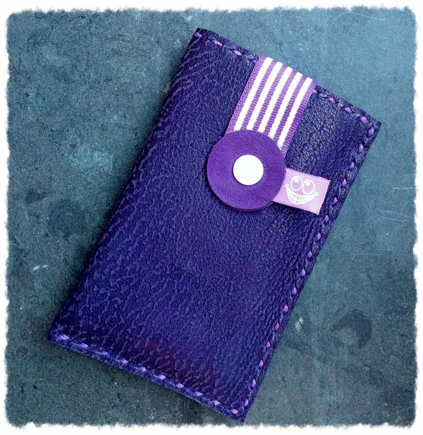 purple leather phone case